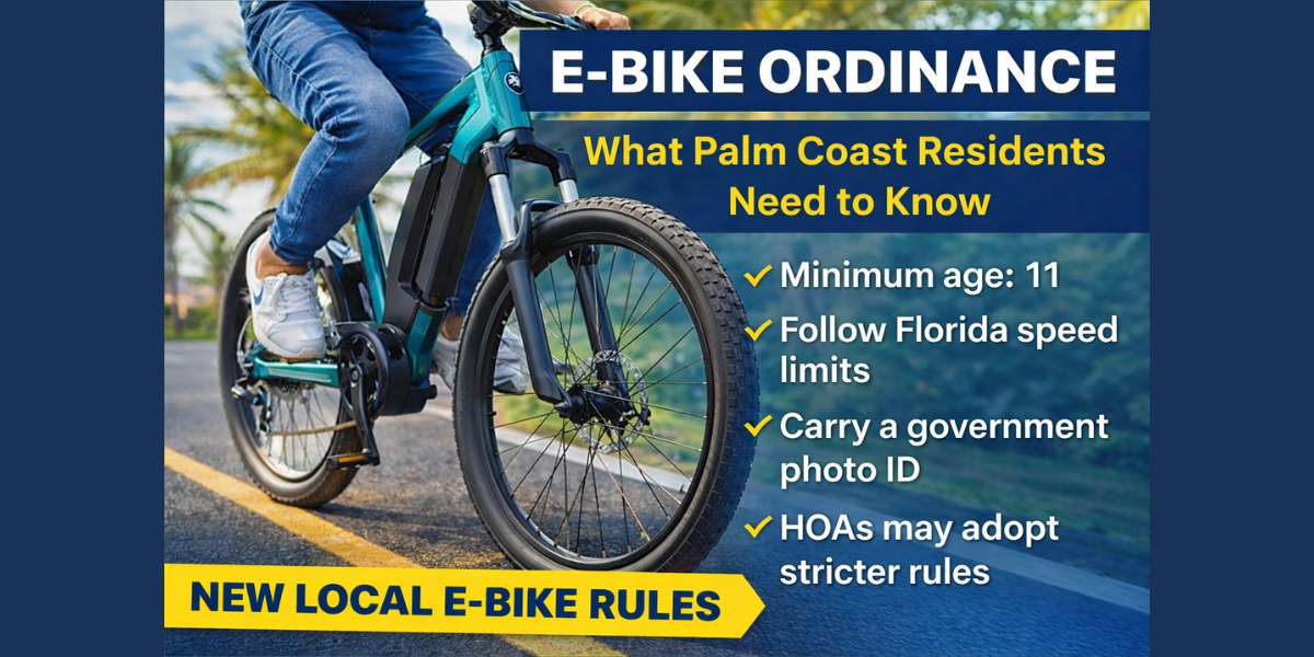 E-bike ordinance explainer graphic outlining key rules