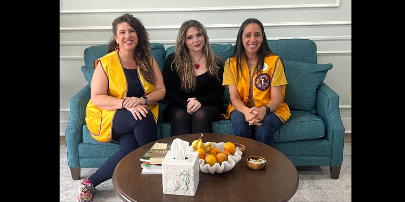 Flagler Palm Coast High School Graduate Emily Effort Receives Two Scholarships from the Palm Coast Lions Club. Pictured left to right: Shara Brodsky, Emily Effort, and Nina Guiglotto Flagler Palm Coast High School Graduate Emily Effort Receives Two Scholarships from the Palm Coast Lions Club