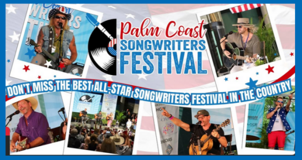 Palm Coast live music festival featuring songwriters performing on stage and sharing stories behind their songs during a multi-day event in 2026.