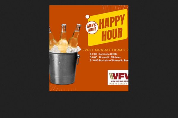 VFW Palm Coast Men’s Happy Hour Special